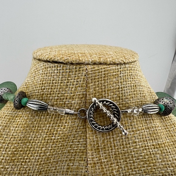 Vintage Chunky green Aventurine healing necklace. Anti-anxiety and Chakra vibes - Picture 7 of 7